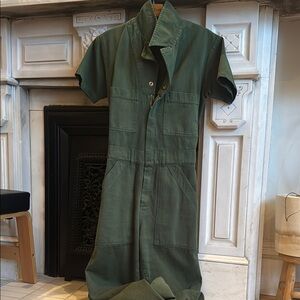 Big Bud Press Swamp Green Short Sleeve Jumpsuit